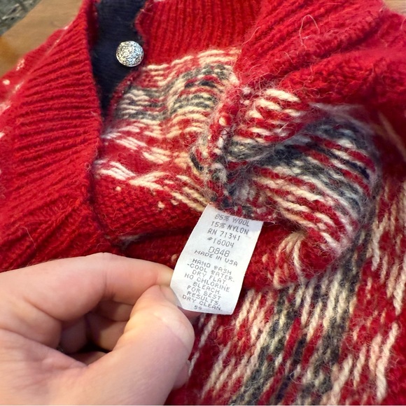 Vintage L.L. Bean Women’s Wool-Blend Button Front Fair Isle Sweater, Women's M - Picture 9 of 12